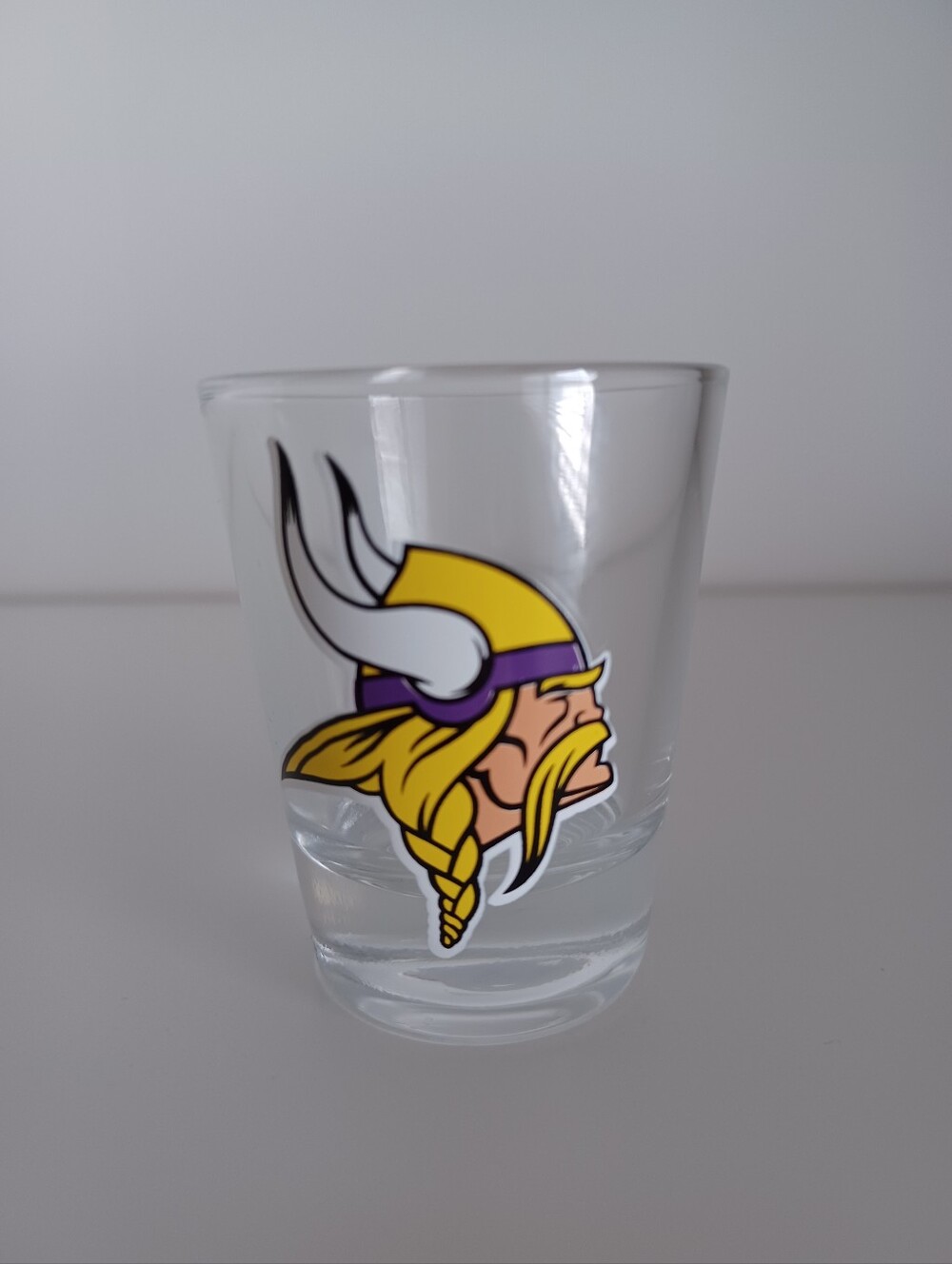 NFL MN Vikings Football Clear Shot Glass Barware Drinkware Collectible